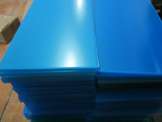 Folha acrílica PMMA do perspex 9mm azul decorativo da pilha, vácuo que forma o processo