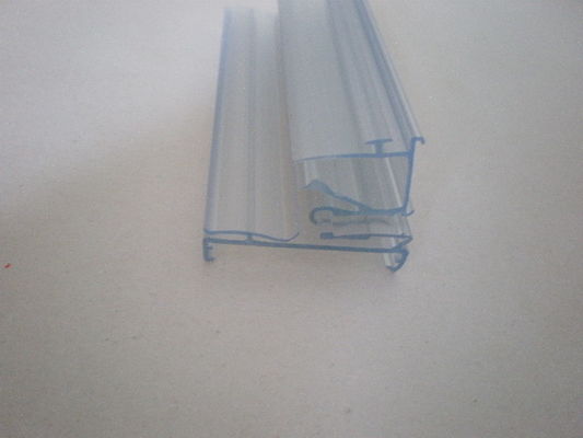 Transparent extruded plastic shapes supermarket / store PVC data strip