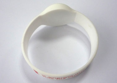 White Silicone Energy Bracelet RFID Wristband Size 20cm / U CODE Gen 2 , 915Mhz